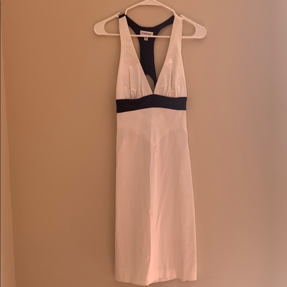 Bebe black and white dress